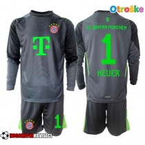 Otroške Nogometnih dresov Bayern Munich Manuel Neuer #1 Vratar Gostujoči 2025-26 Dolgi rokavi (+ hlače)